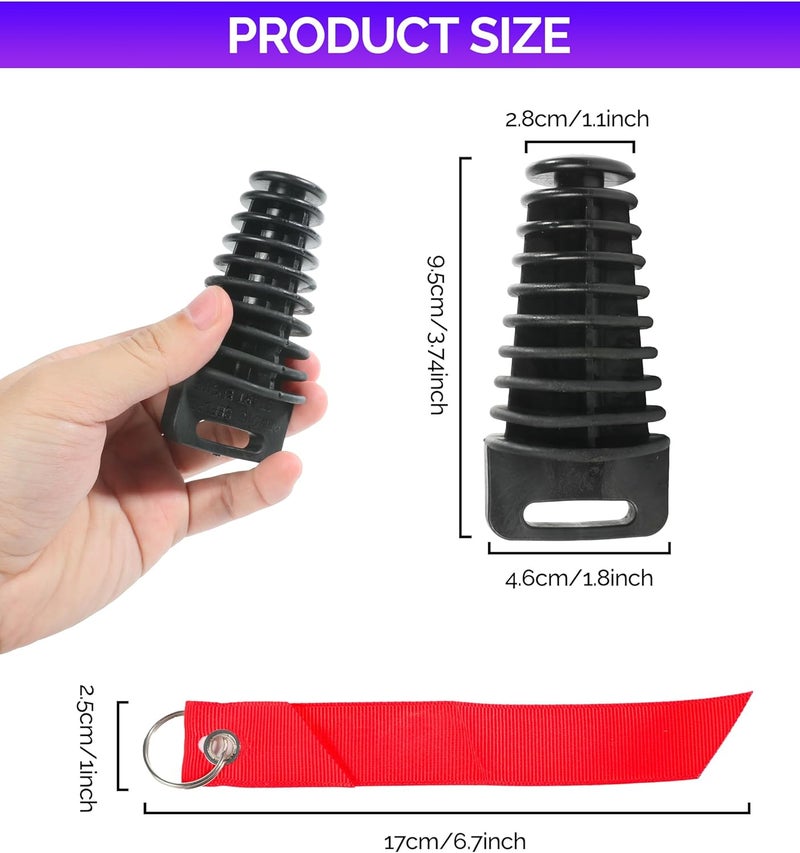 RACOONA 2PCS Muffler Exhaust Wash Plug,Dirt Bike Accessories Muffler Exhaust Tail Pipe Plug,0.6"-1.5"/1.1"-1.8" Wash Plug,Fit for Most Motorcycle Bike 2 Stroke Rubber Exhaust Silencer (1.1-1.8") - Image 2